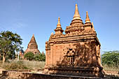 Old Bagan Myanmar. Temples near the Thatbyinnyu. 